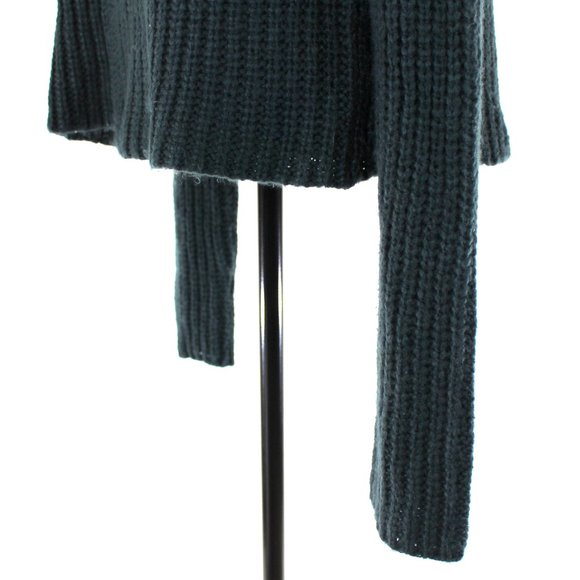 Wooden Ships Christy Zip Crew Mohair Wool Blend Knit Navy Sweater M/L Pullover - Picture 4 of 7